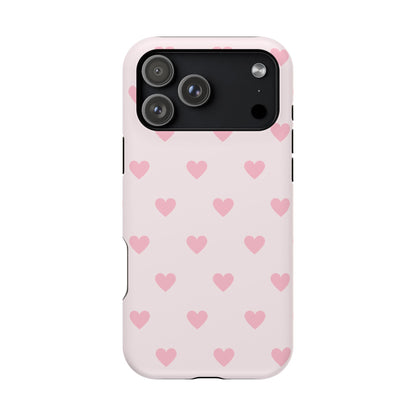 Light Pink Hearts iPhone Case