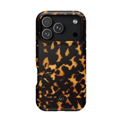 Custom Initials Tortoise iPhone Case