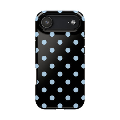Blue Velvet Polka Dots iPhone Case