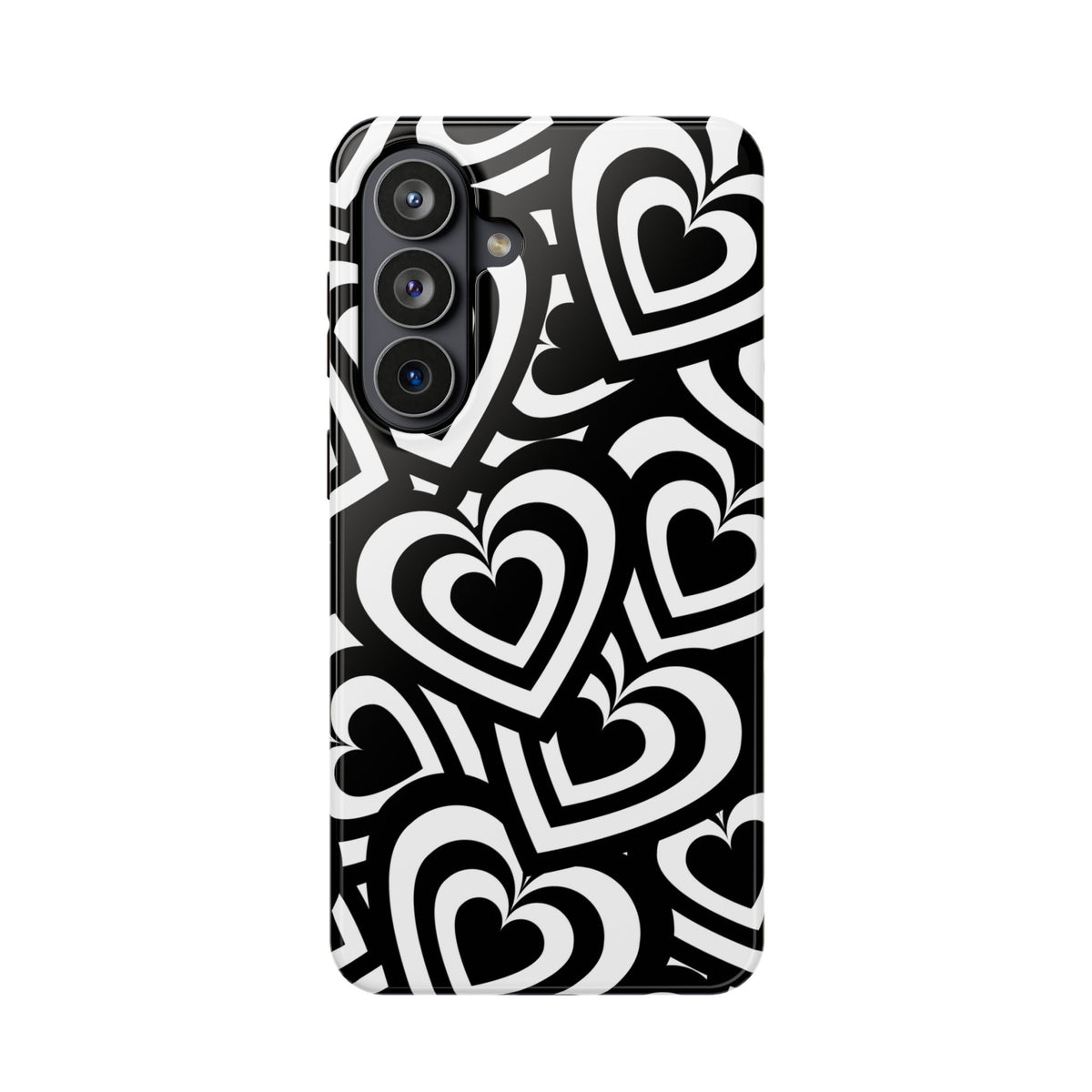 Black & White Hearts Samsung Case
