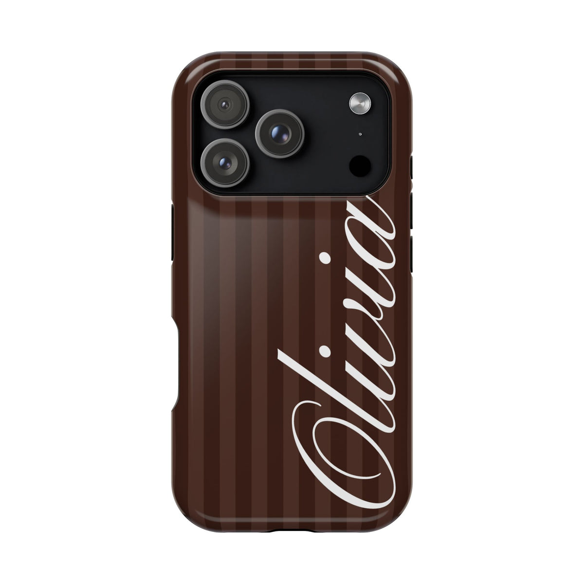 Custom Mocha Stripes iPhone Case