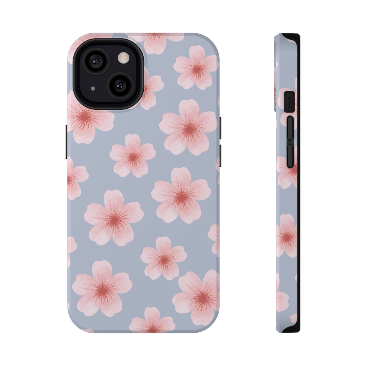 Blue Cherry Blossoms iPhone Case