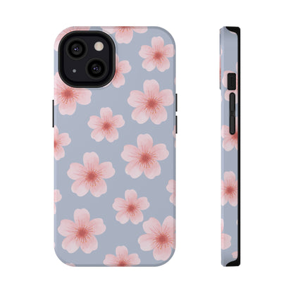Blue Cherry Blossoms iPhone Case