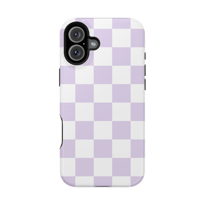 Pastel Purple Checkered iPhone Case