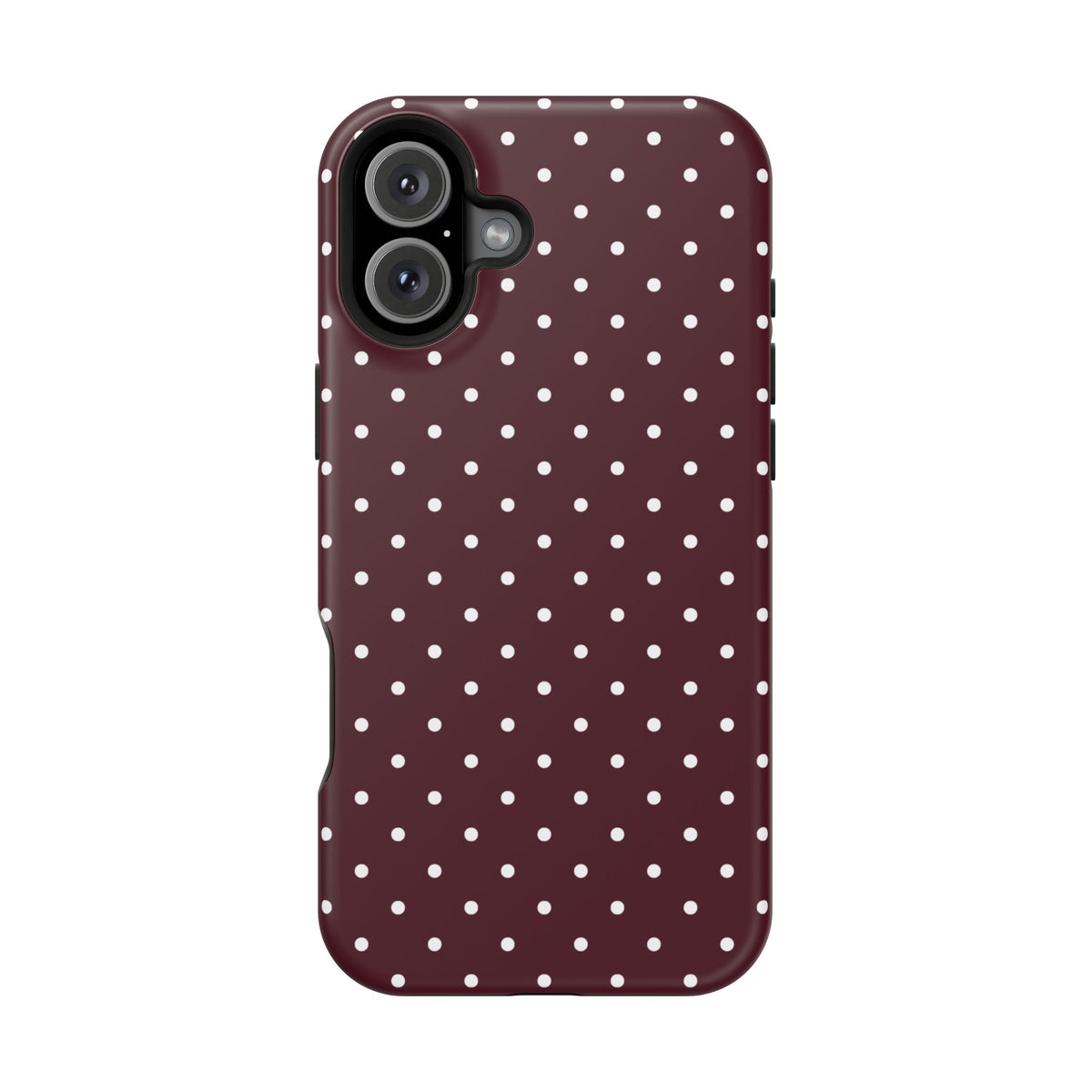 Burgundy Mini Dots iPhone Case