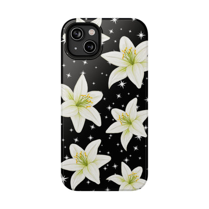Tiger Lilies & Stars iPhone Case