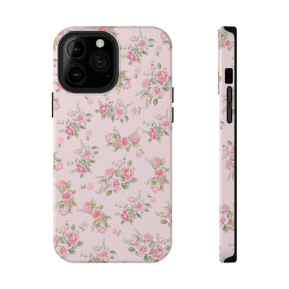 Pink Vintage Roses iPhone Case
