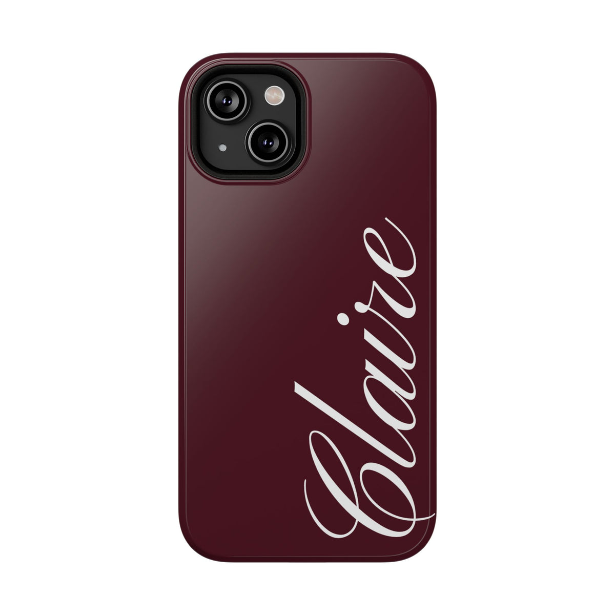 Personalized Burgundy iPhone Case