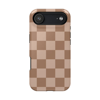 Toffee Checkered iPhone Case