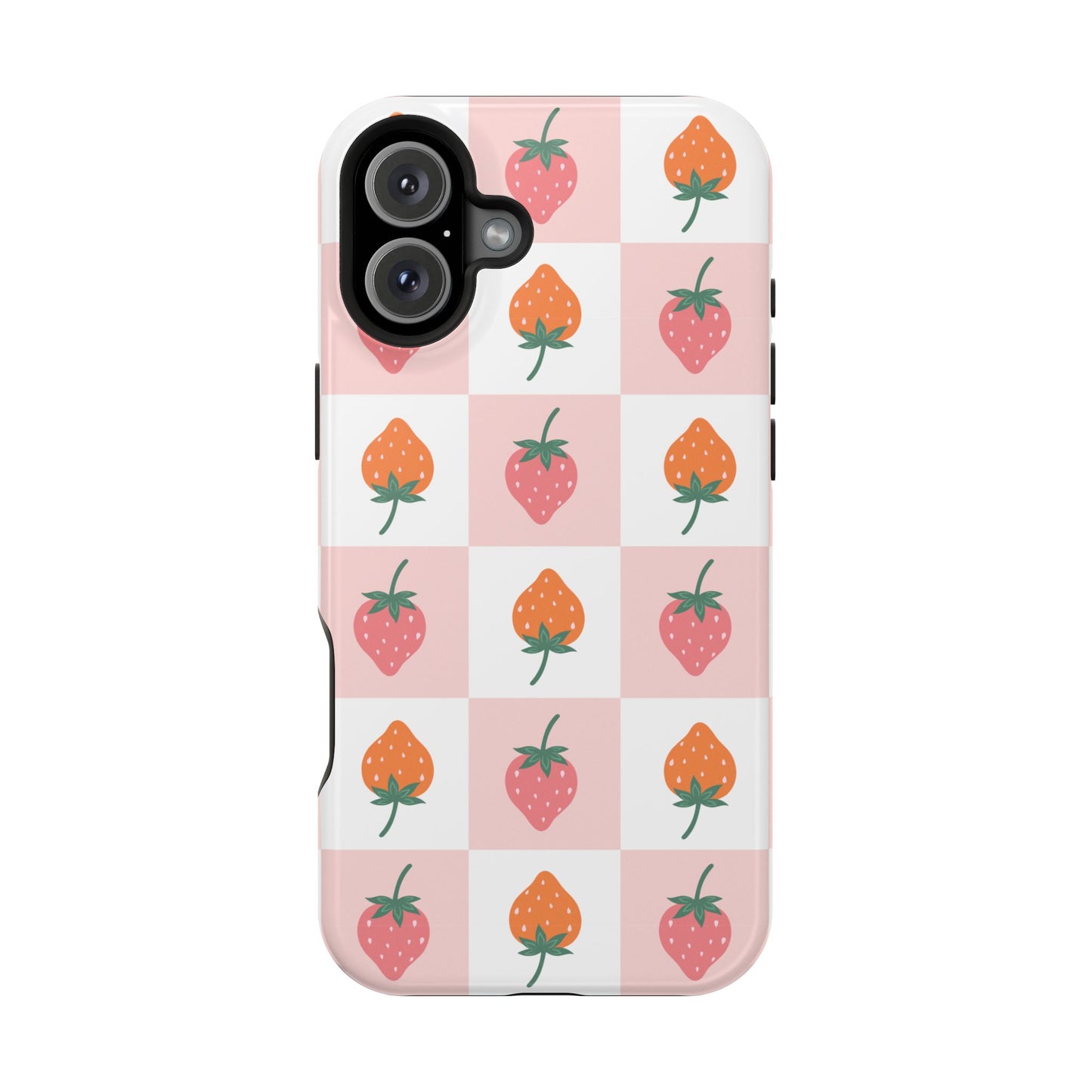 Strawberry Checkered iPhone Case