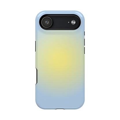 Yellow & Blue Aura iPhone Case