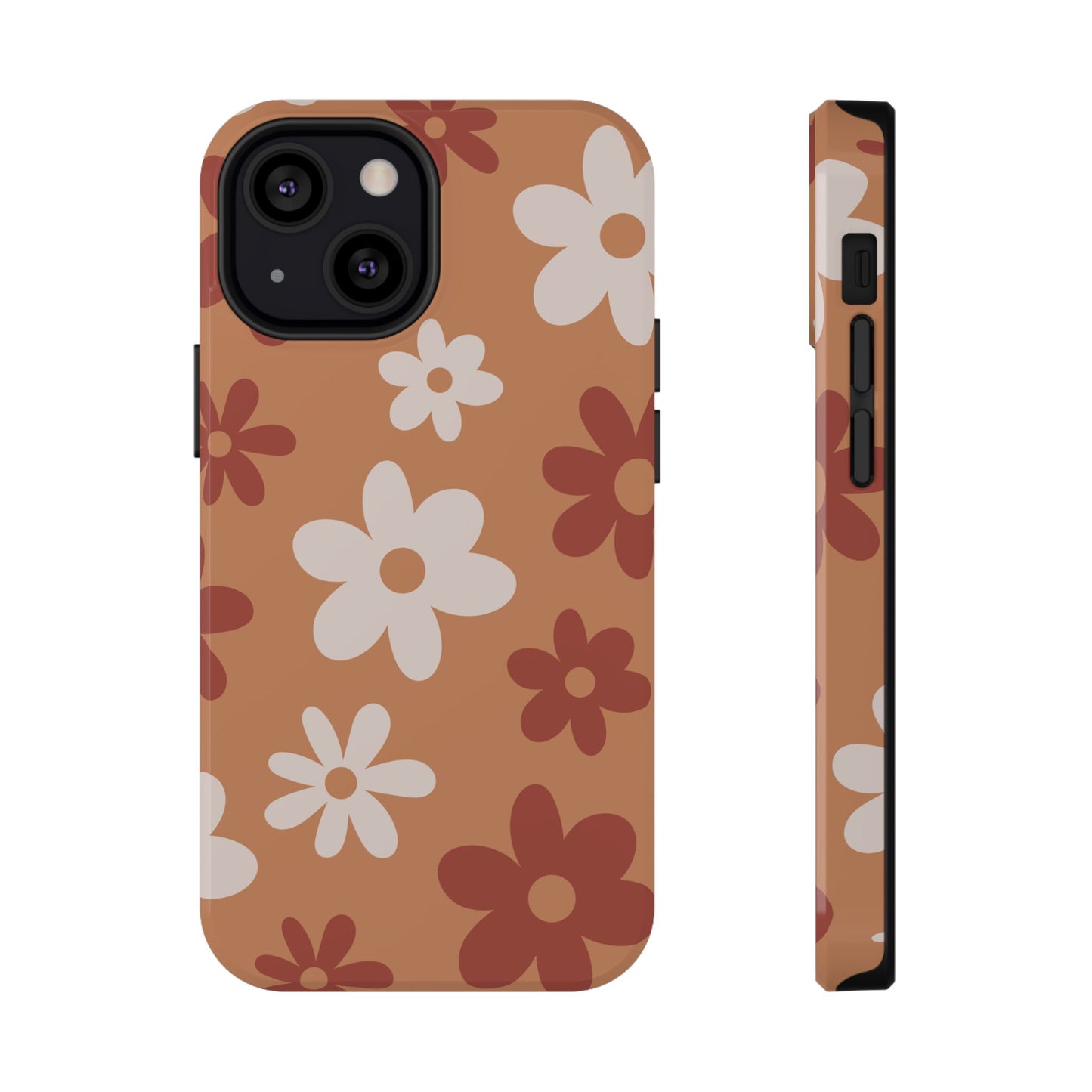 Brown Flower Power iPhone Case
