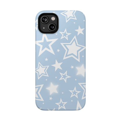 Blue Y2K Stars iPhone Case