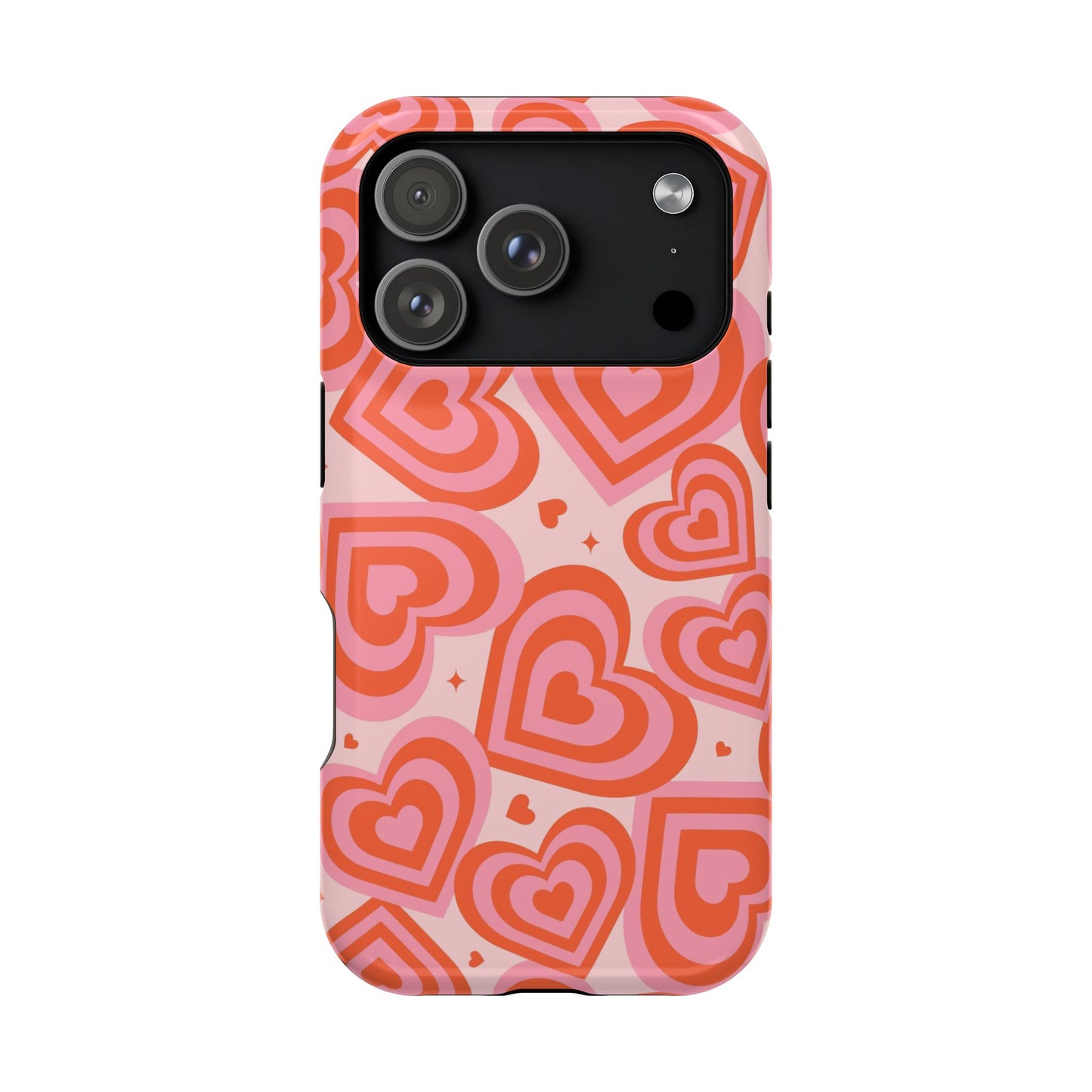 Pink & Red Hearts iPhone Case