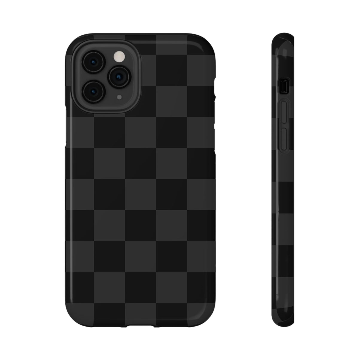 Black Checkered iPhone Case