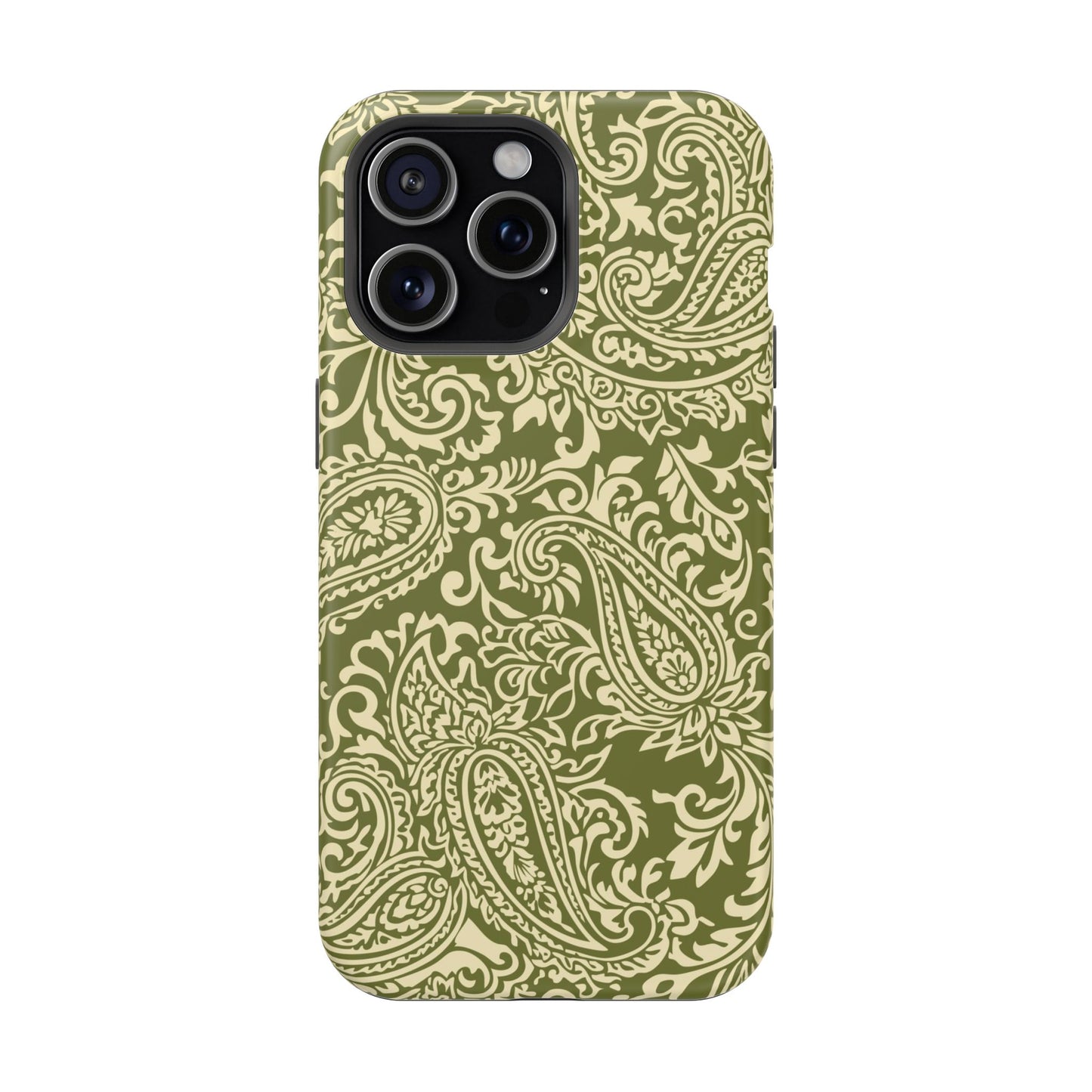 Olive Paisley iPhone Case