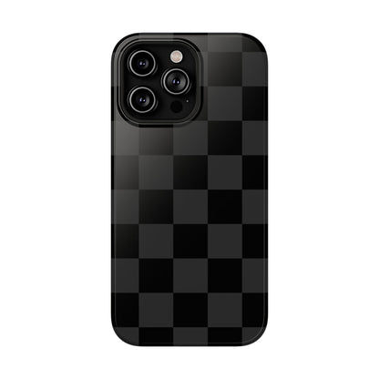 Black Checkered iPhone Case