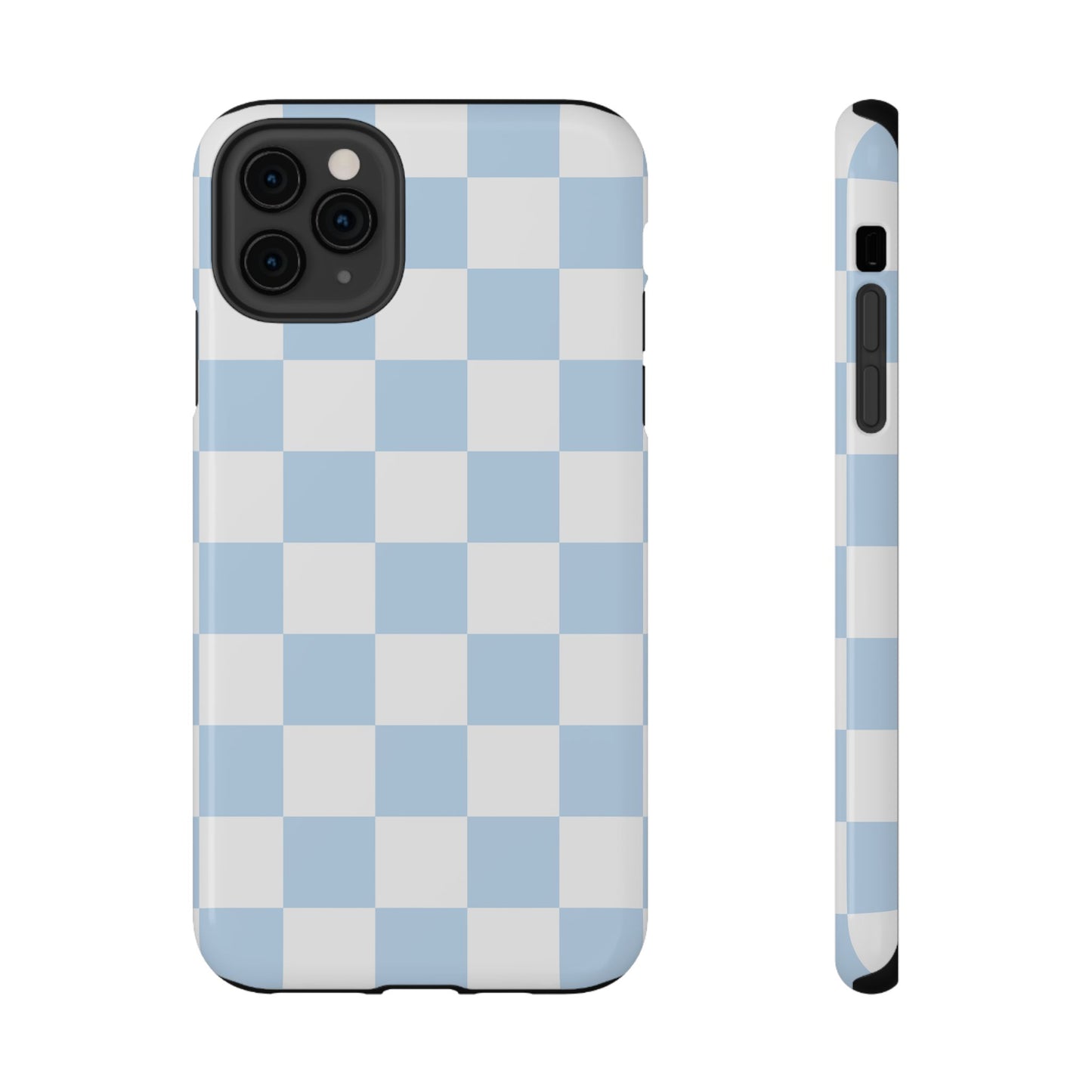 Pastel Blue Checkered iPhone Case