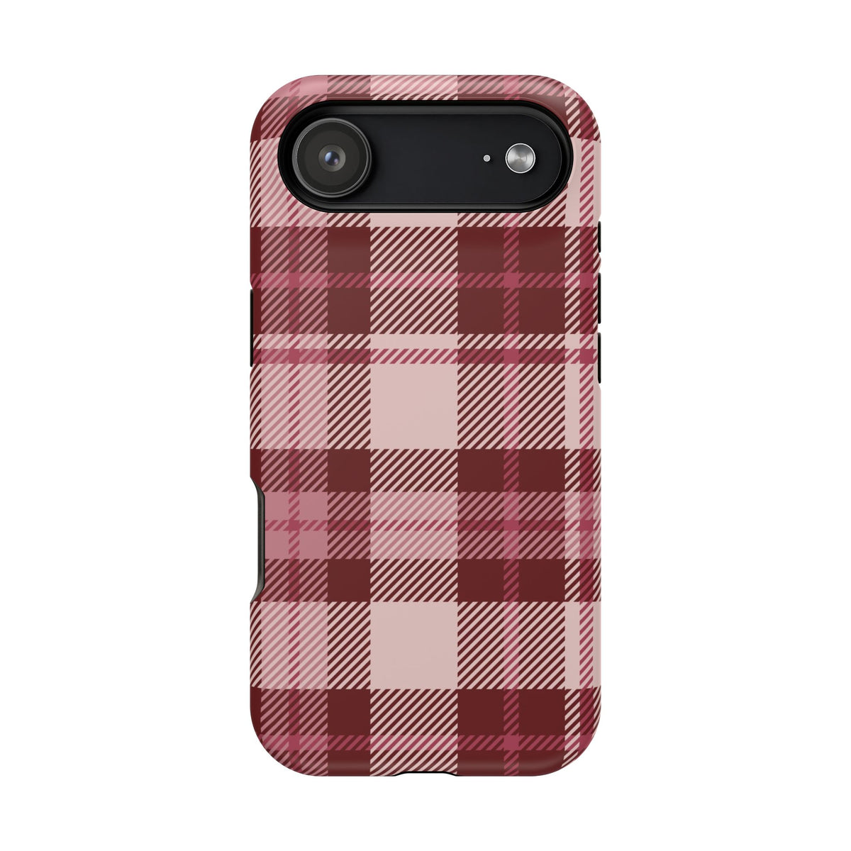 Burgundy Plaid iPhone Case