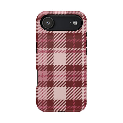 Burgundy Plaid iPhone Case