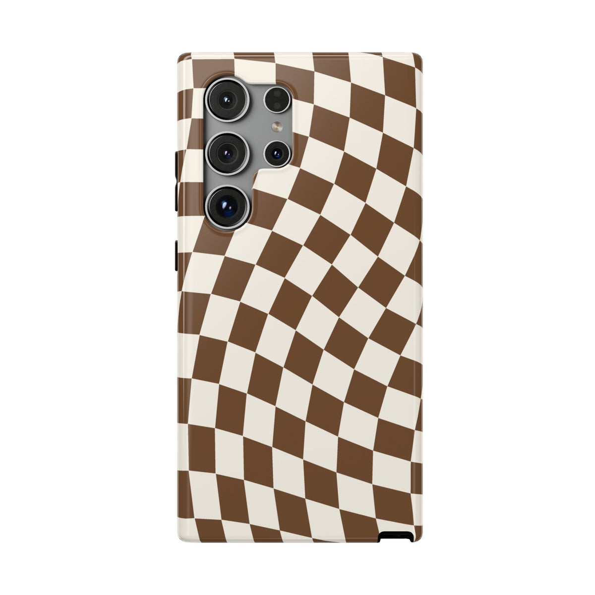 Brown Wavy Checkered Samsung Case