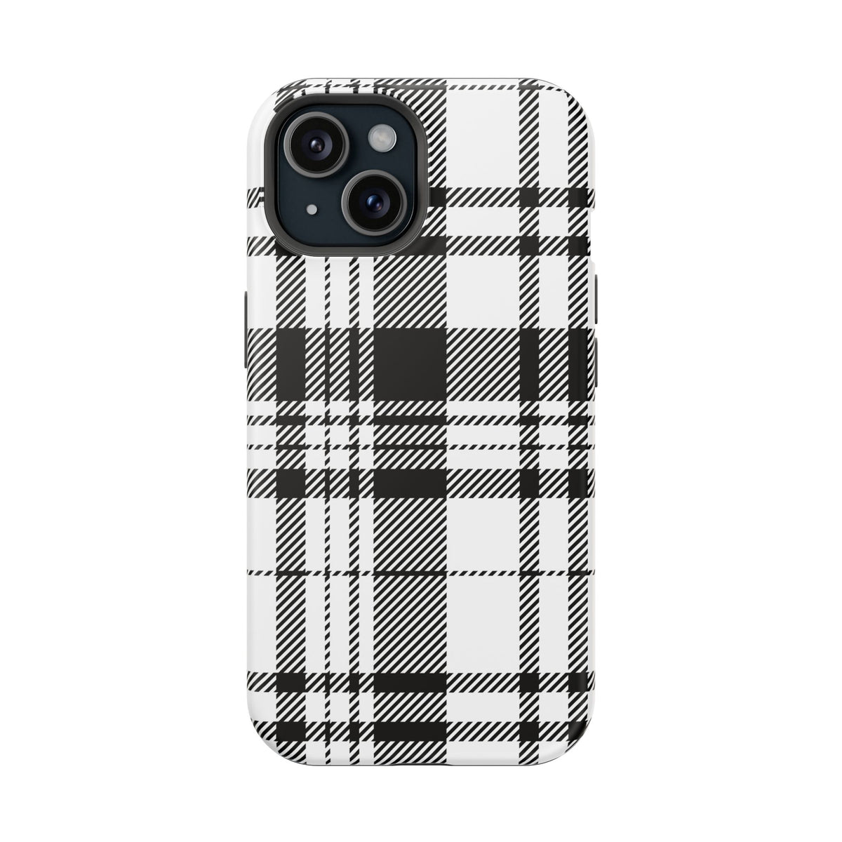 Black Plaid iPhone Case