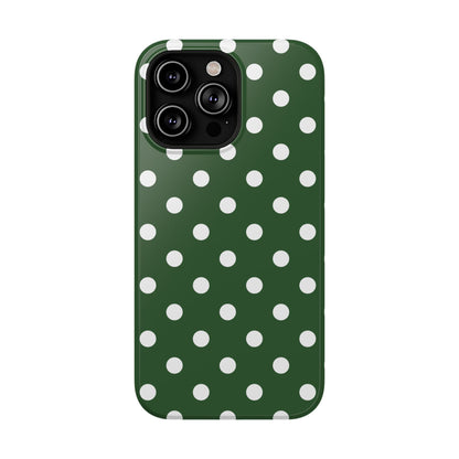 Green Polka Dots iPhone Case