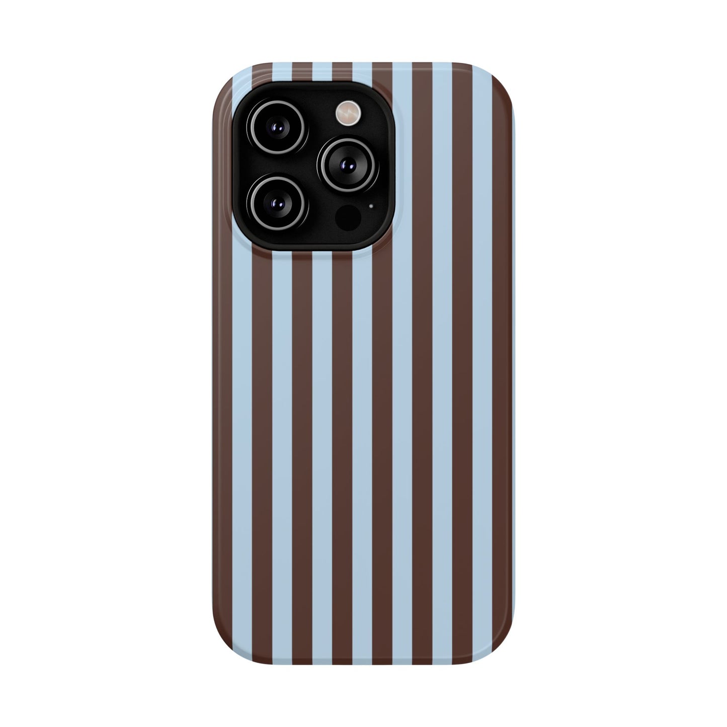 Blue Latte Stripes iPhone Case