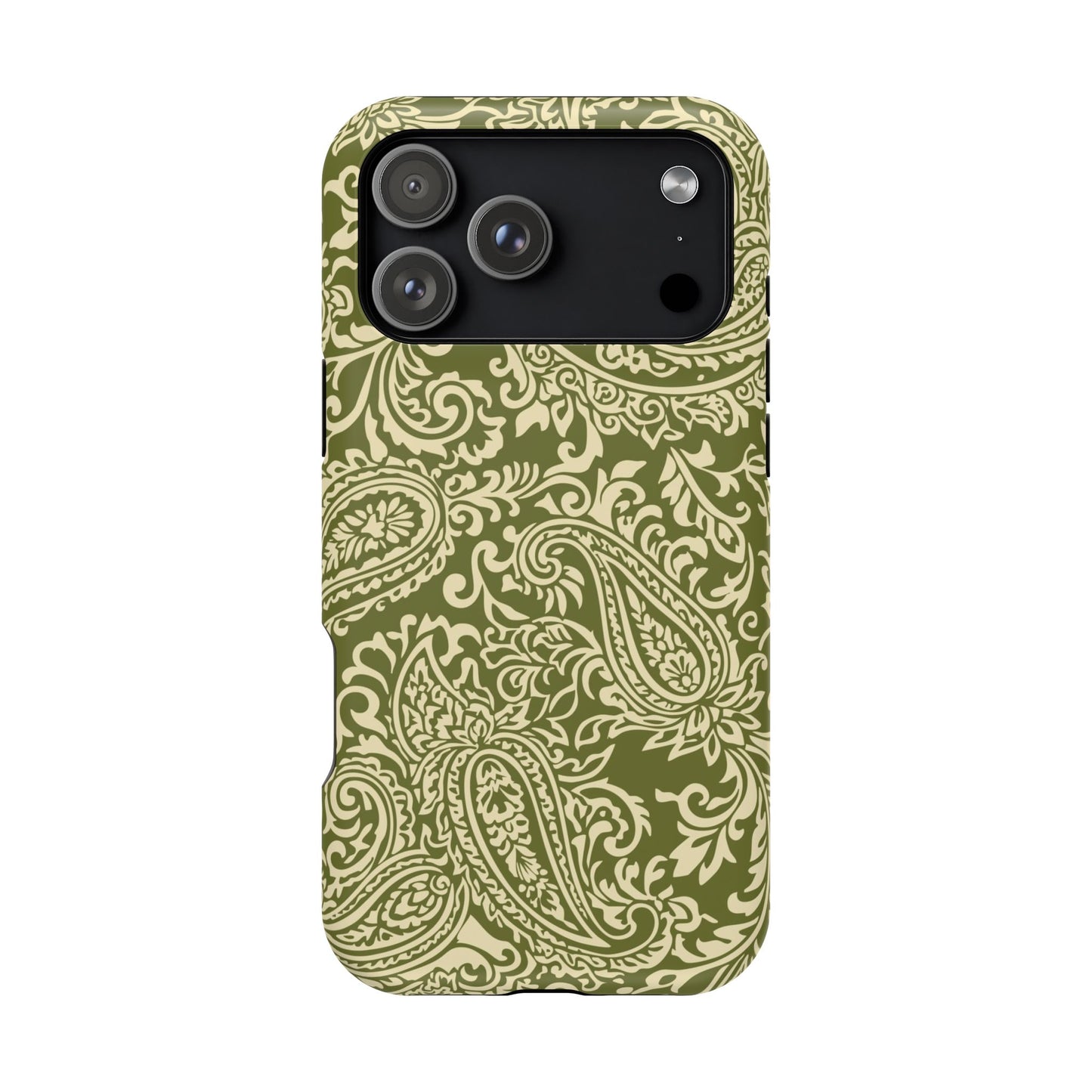 Olive Paisley iPhone Case