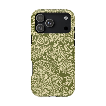 Olive Paisley iPhone Case