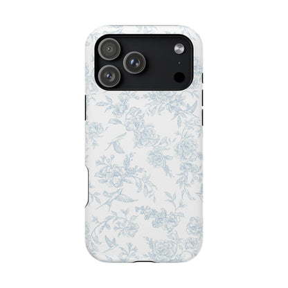 French Blue Toile iPhone Case