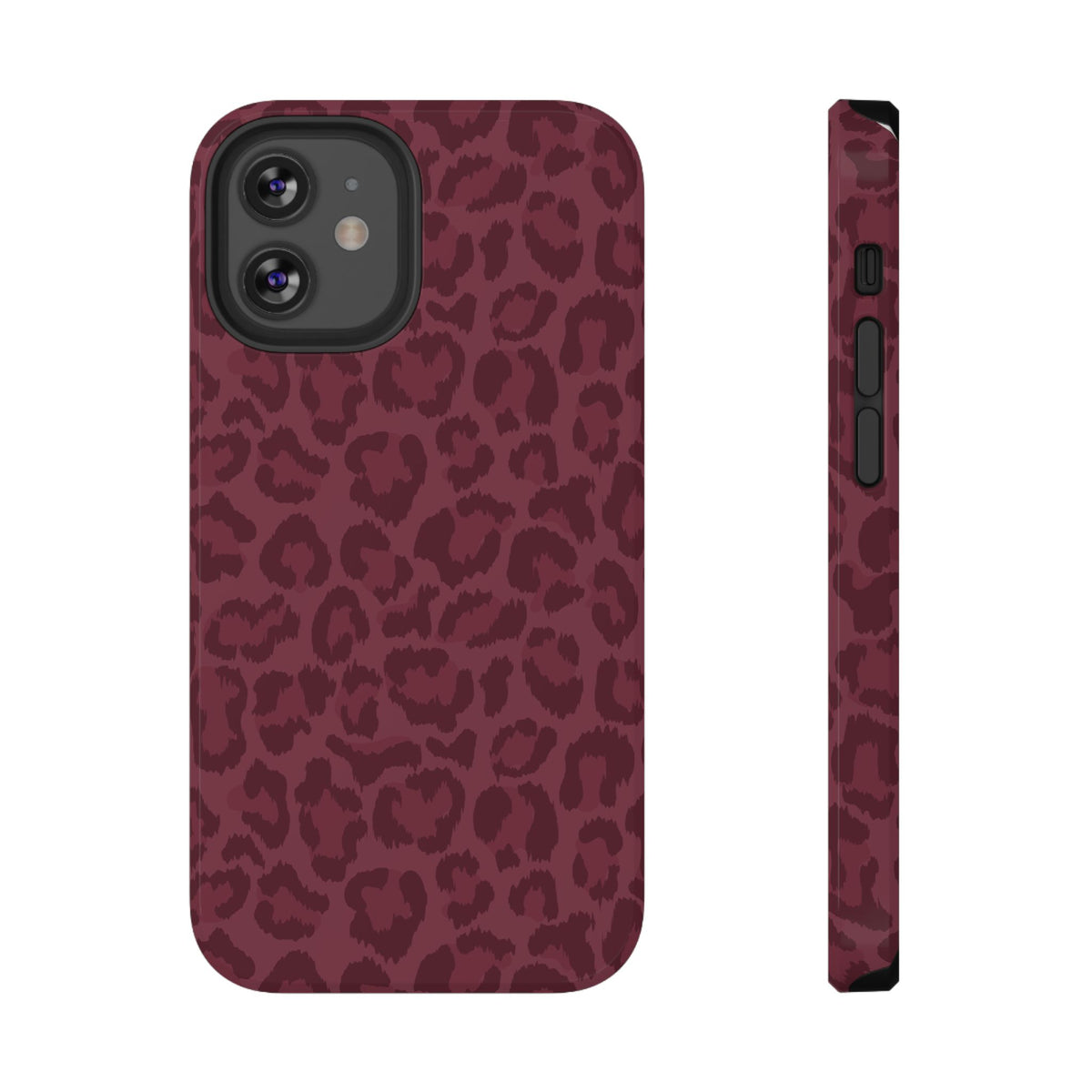 Burgundy Leopard iPhone Case