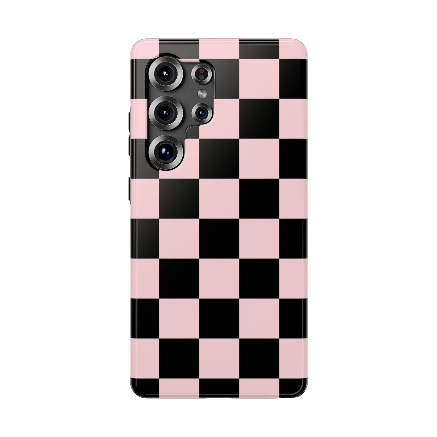 Pink & Black Checkered Samsung Case