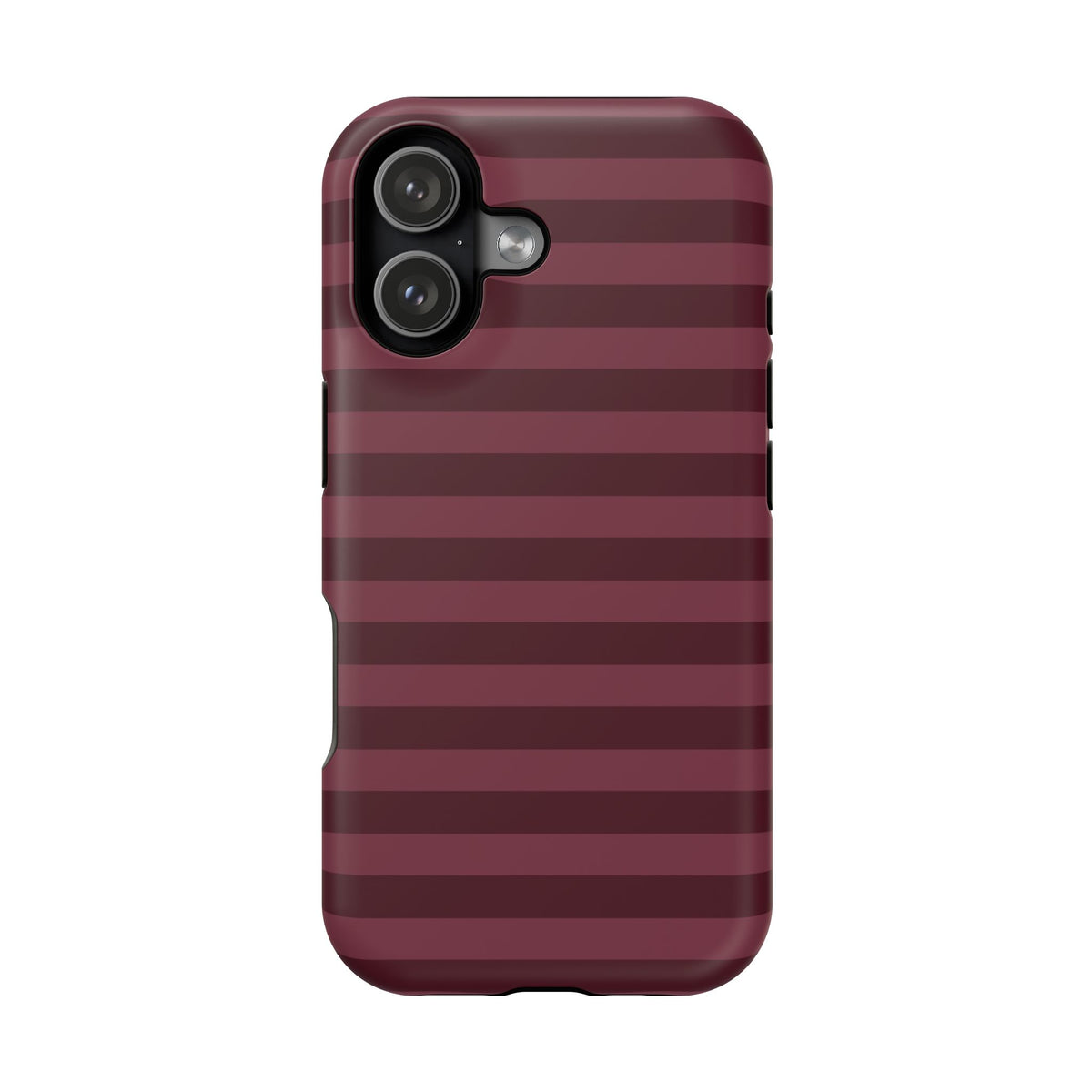 Burgundy Classic Striped iPhone Case