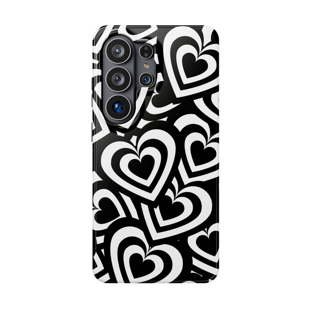 Black & White Hearts Samsung Case