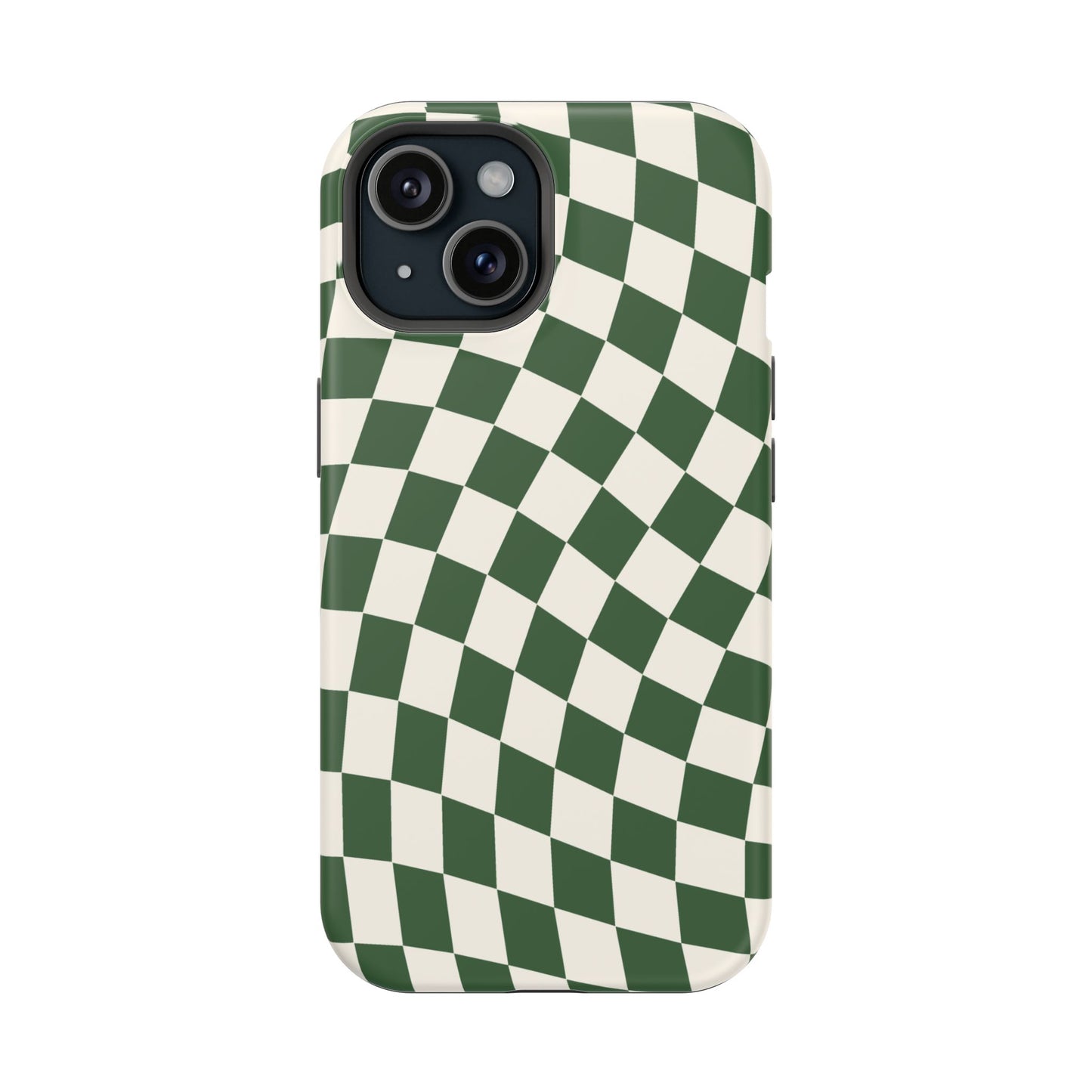 Green Wavy Checkered iPhone Case
