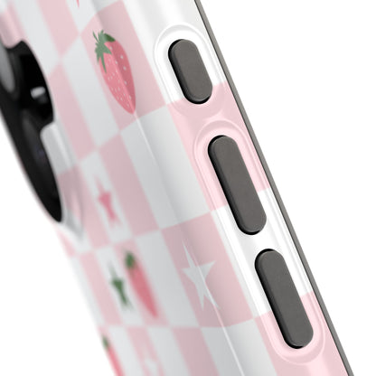 Strawberry Check iPhone Case