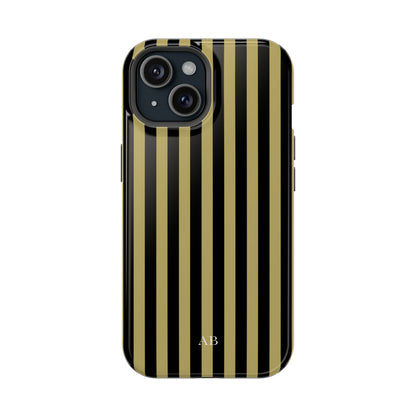 Custom Initials Wicked Stripes iPhone Case