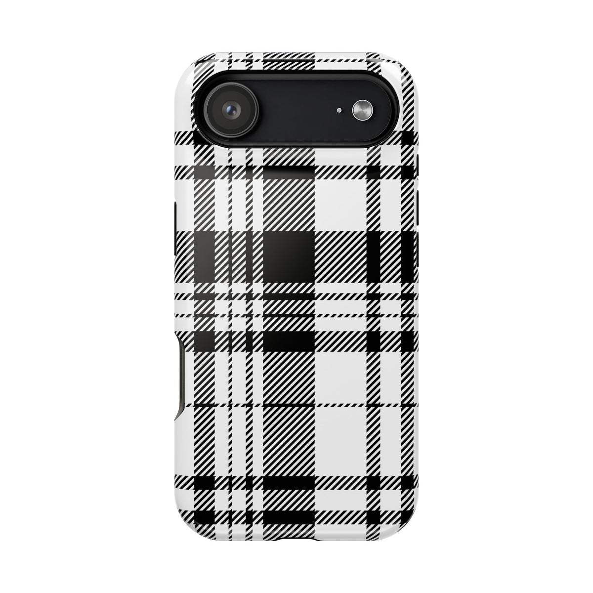 Black Plaid iPhone Case