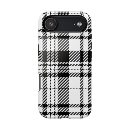 Black Plaid iPhone Case