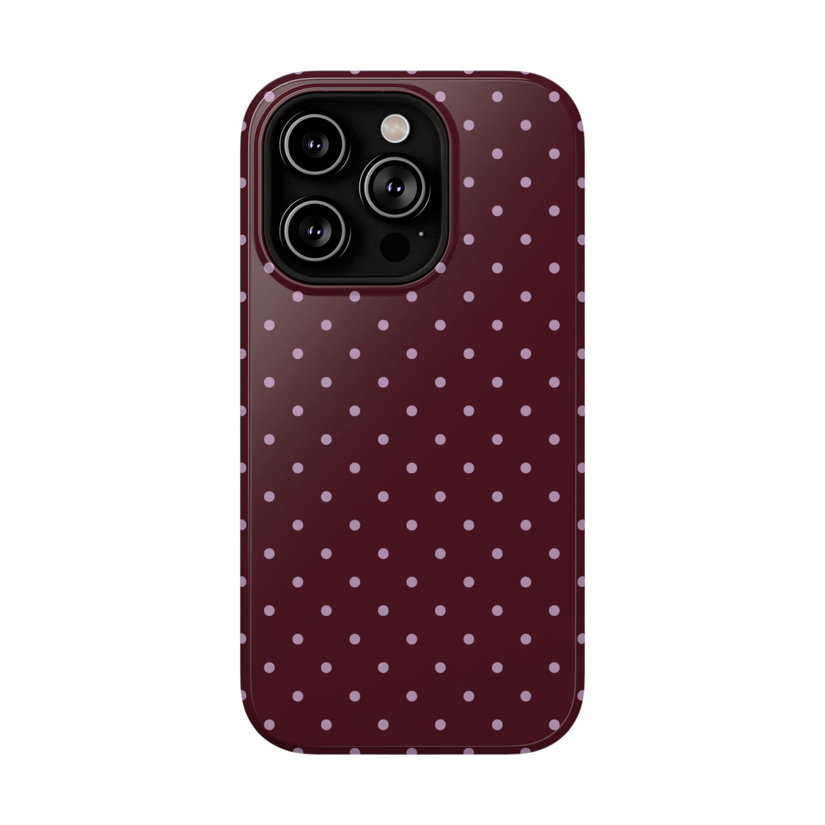 Burgundy & Violet Mini Dots iPhone Case