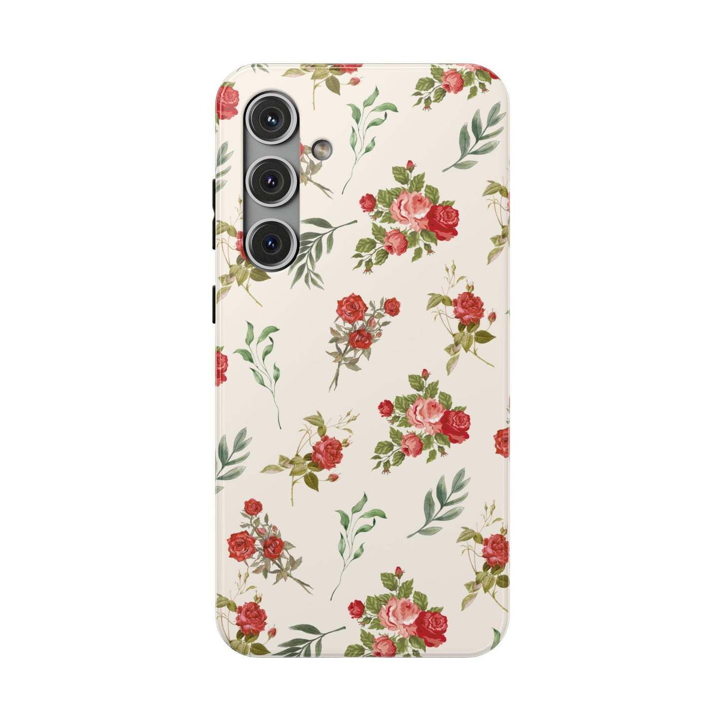 Red Vintage Roses Samsung Case