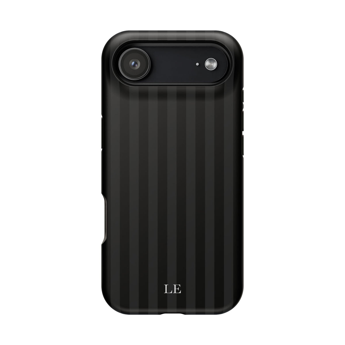 Custom Initials Black Stripes iPhone Case