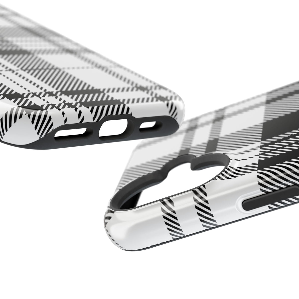 Black Plaid iPhone Case