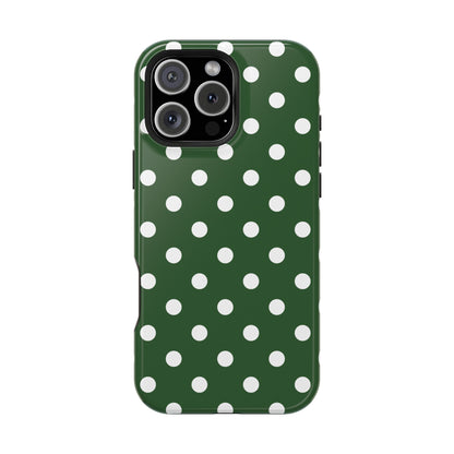 Green Polka Dots iPhone Case