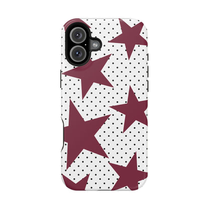 Burgundy Star iPhone Case
