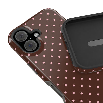 Pink Latte Mini Dots iPhone Case