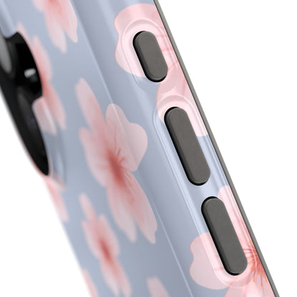 Blue Cherry Blossoms iPhone Case