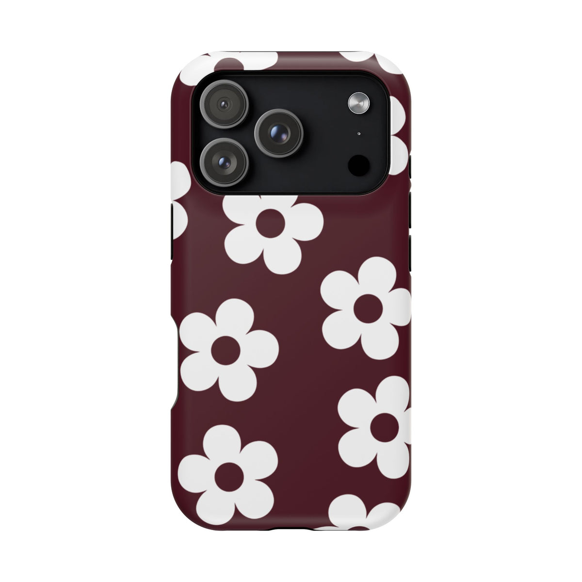 Burgundy Flowers iPhone Case