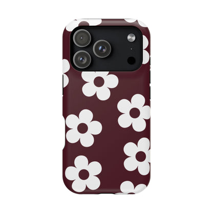 Burgundy Flowers iPhone Case